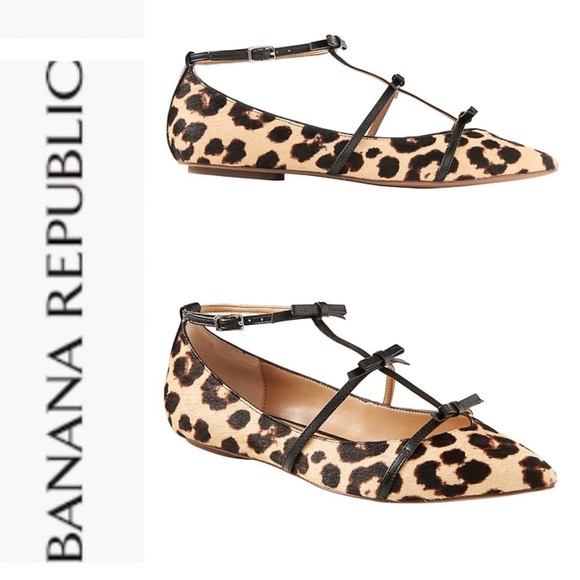 Banana Republic Shoes - Banana Republic Leopard Print Bow Flats